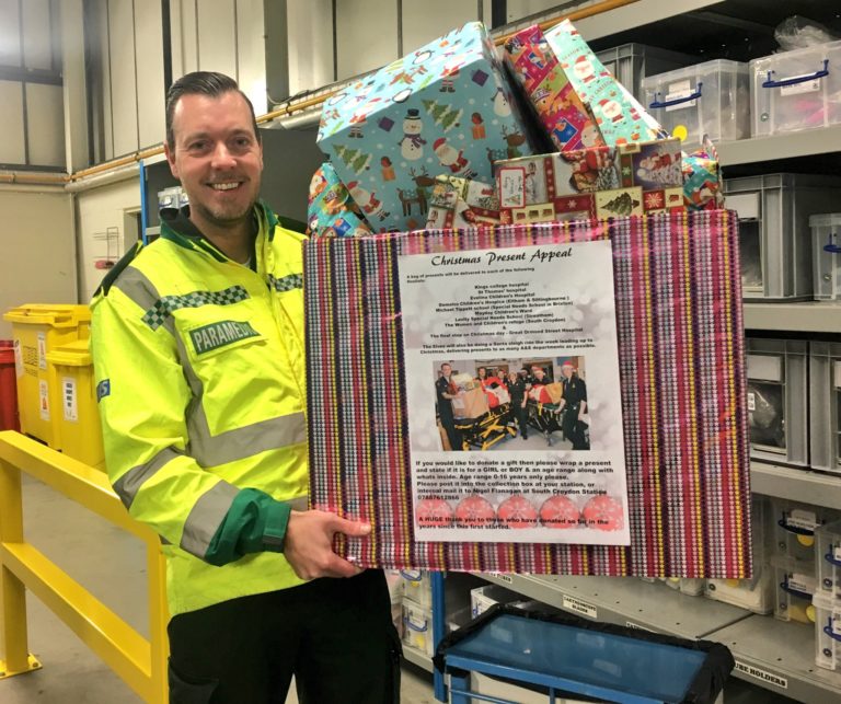 Featured image for National Elf Service – ambulance medics deliver presents to sick children on Christmas Day