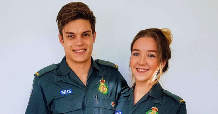 Stephanie and Thomas in their Service uniform
