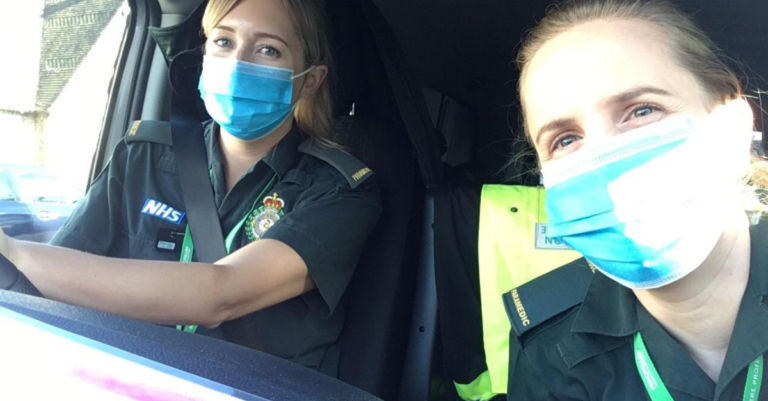 Karina and Georgina in cab