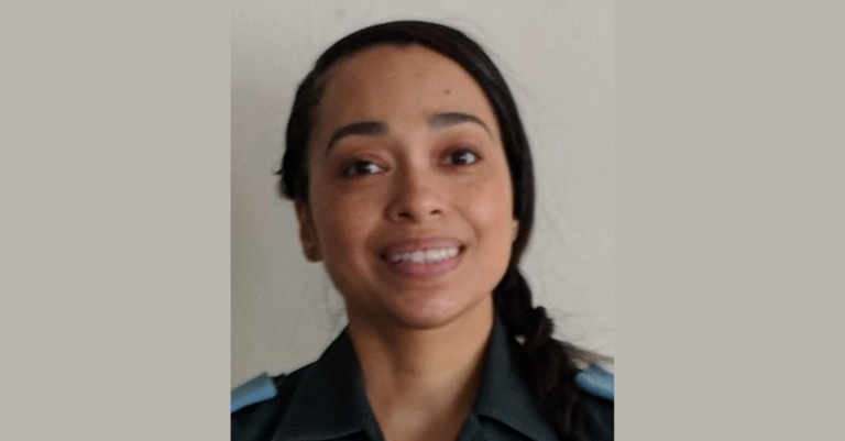 Susanna photographed smiling in her LAS uniform