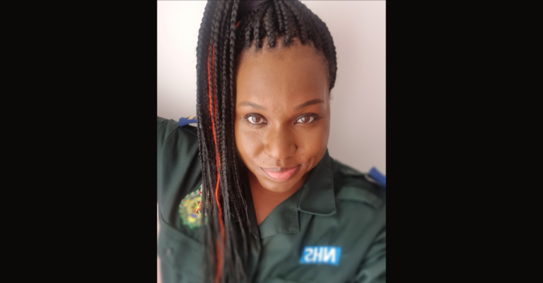 Shurelle smiling portrait shot in her LAS uniform