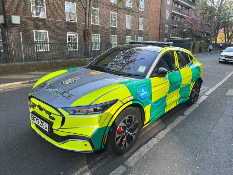 Featured image for London Ambulance Service driving towards zero emission goal with fleet of Mustangs