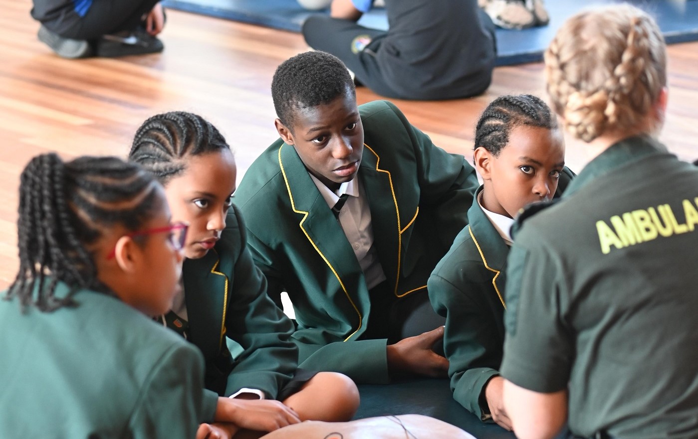 London Ambulance teachers at schools