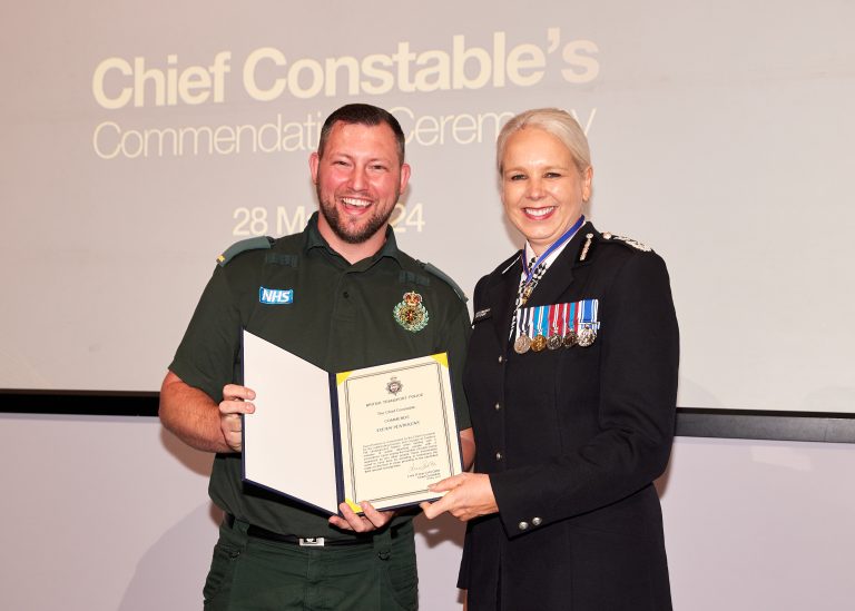 Featured image for Brave London Ambulance Service paramedic honoured by police