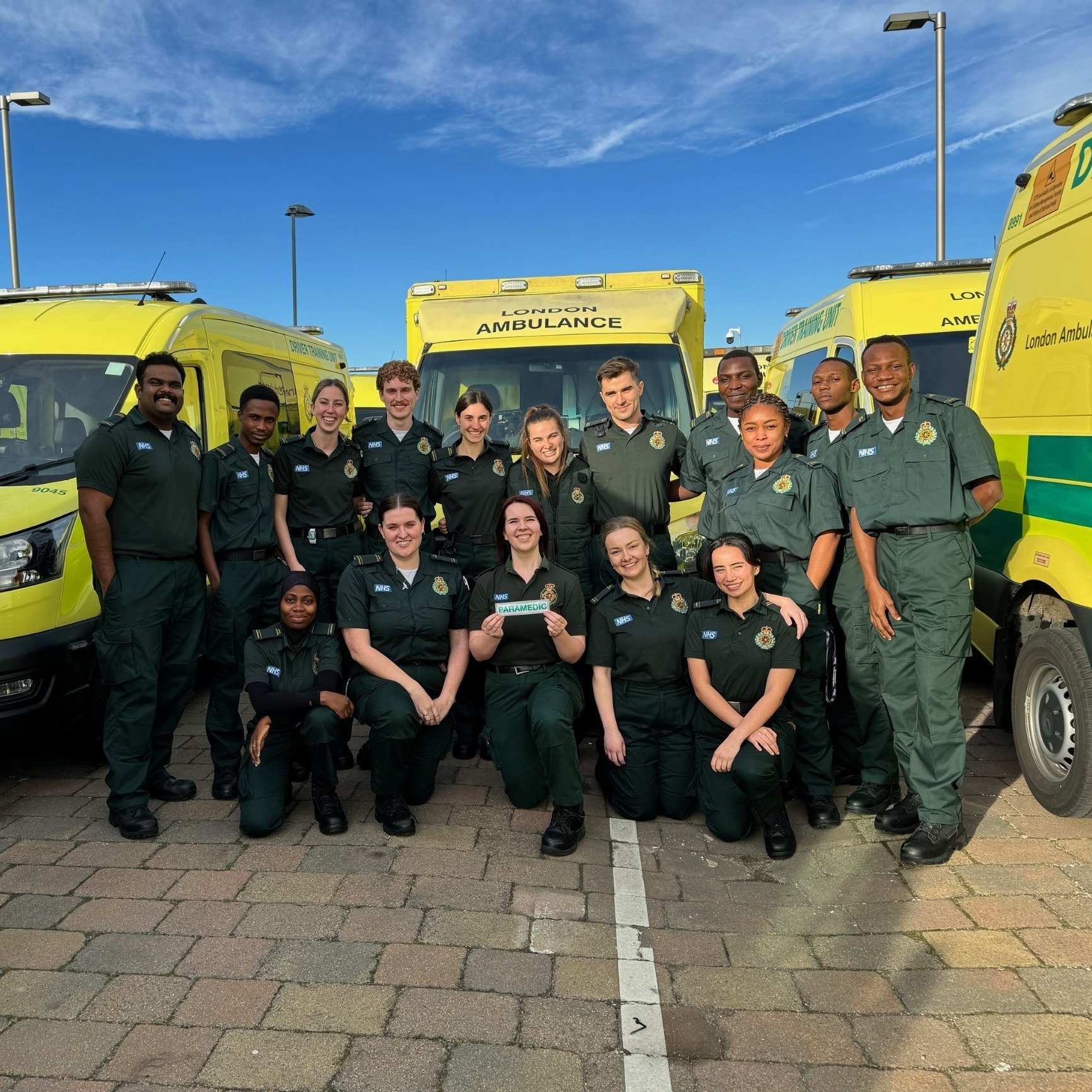 A group of International Newly Qualified Paramedics
