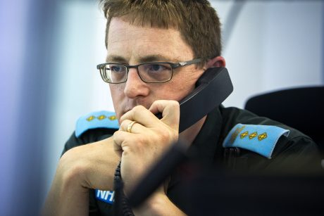Peter Crean in London Ambulance Service's Tactical Operations Centre