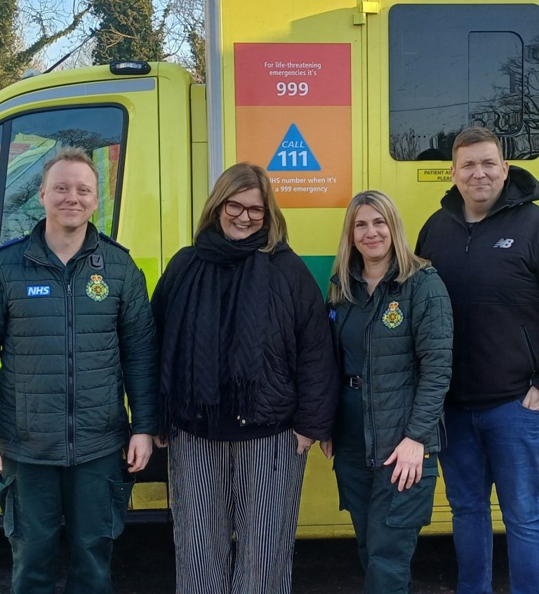 Featured image for Teacher thanks medics for helping to save her life at emotional reunion