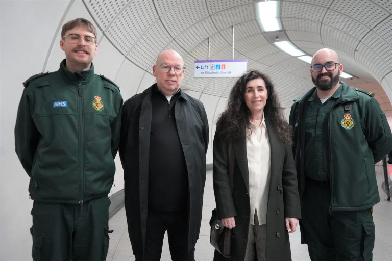 Featured image for Tube passenger saved by bystanders and paramedics meets heroes who rescued him
