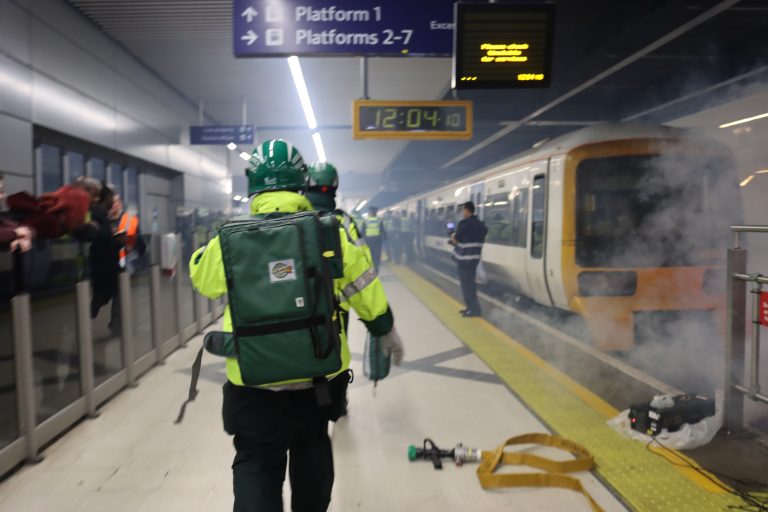 Featured image for Paramedics treat patients during a harrowing terrorist attack and train crash in training exercise