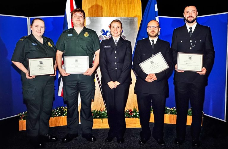 Alex and Liz receive a special Metropolitan Police Service commendation for their actions