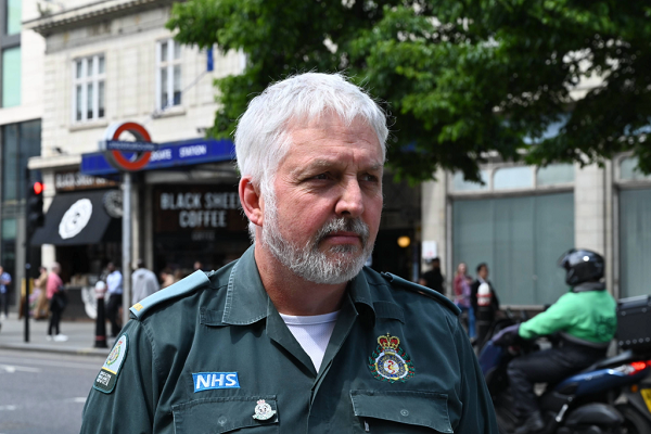 Craig Cassidy near one of the the tube stations where the 7/7 bombings took place.