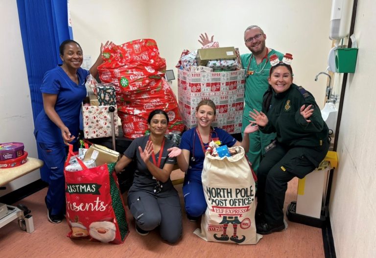 Featured image for Santa’s little helpers: Paramedics gift hundreds of Christmas presents to sick children