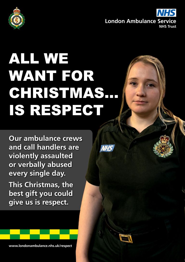 Featured image for All we want for Christmas is… RESPECT: London Ambulance Service reveals shocking levels of violence and abuse