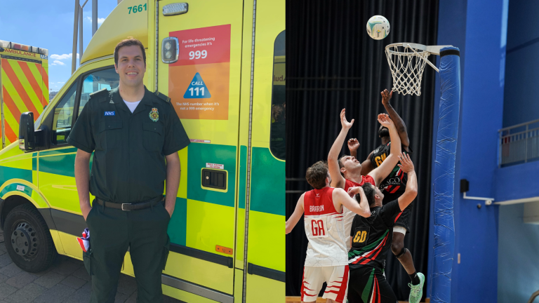 Featured image for Blue lights to bright lights: London Ambulance Service paramedic helps England reach netball semi-finals