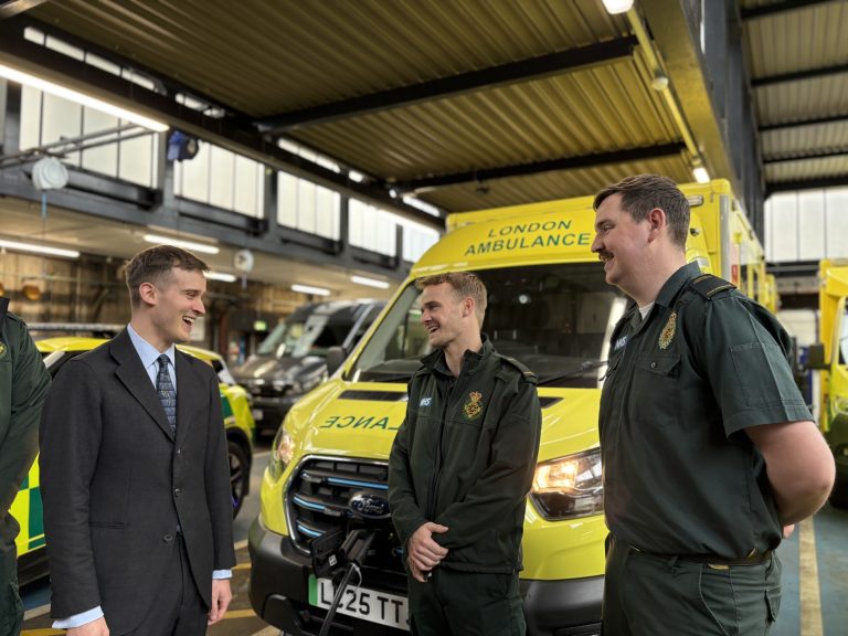 Featured image for Ministerial visit showcases ‘green’ vehicle fleet powering the country’s busiest ambulance service