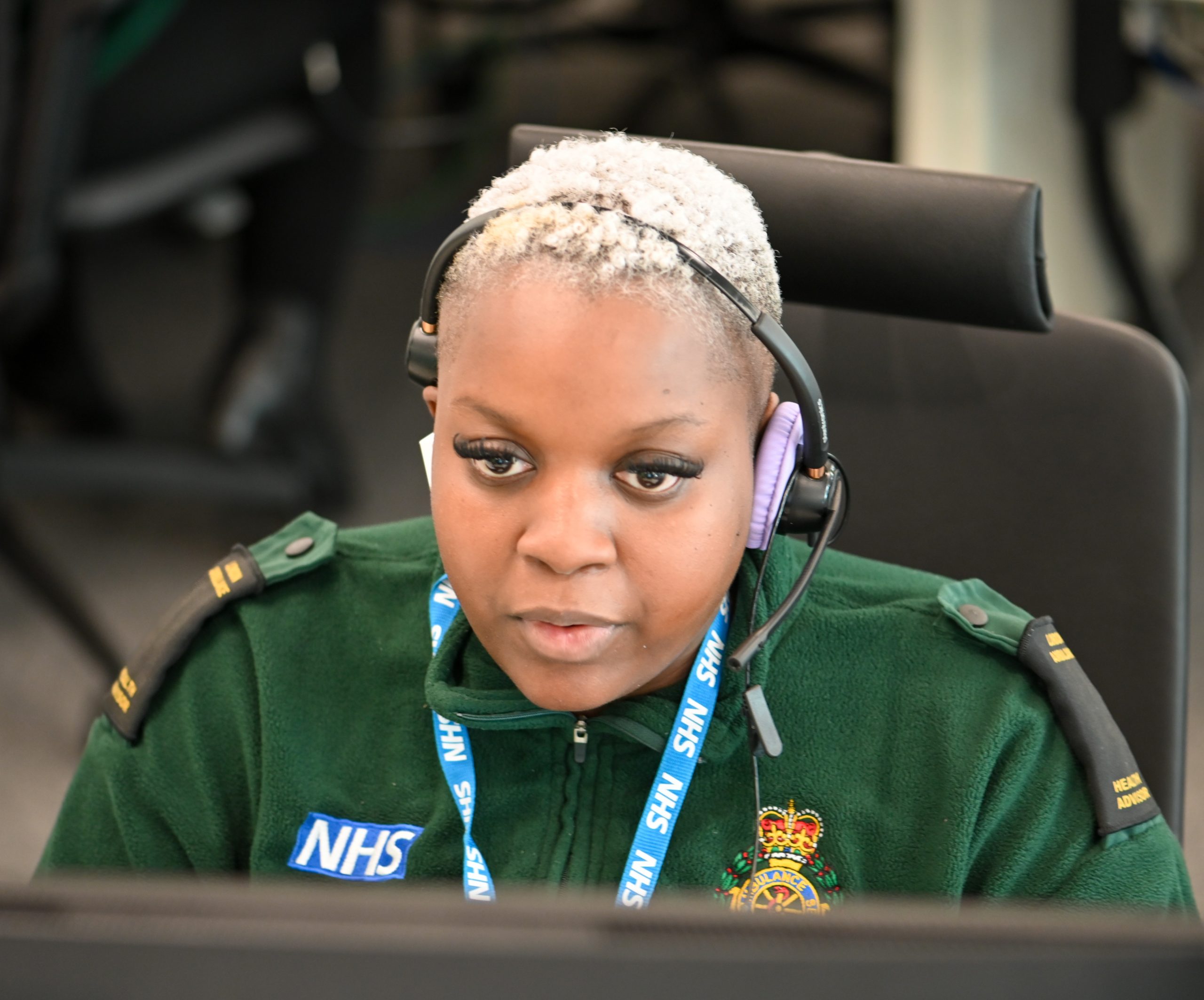 A 111 Health Advisor answering a call in Croydon.