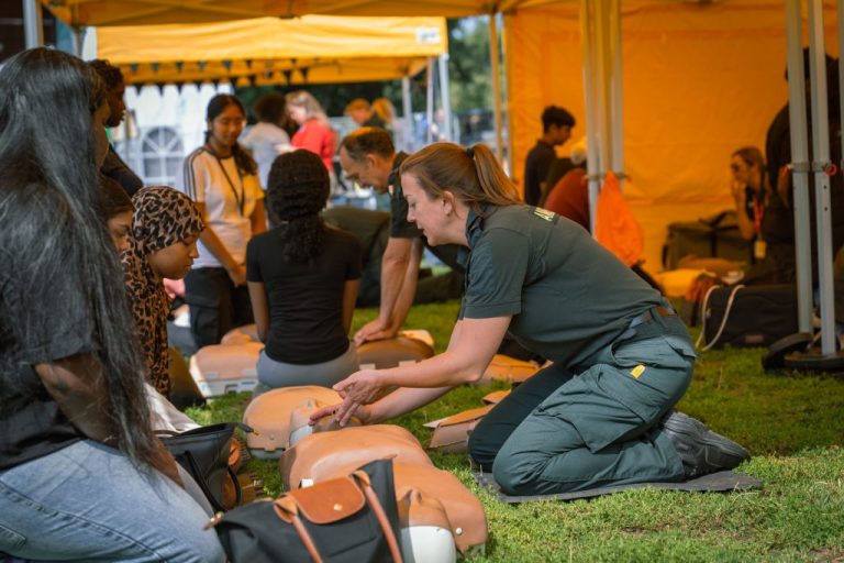 LAS crews teaching families how to do CPR