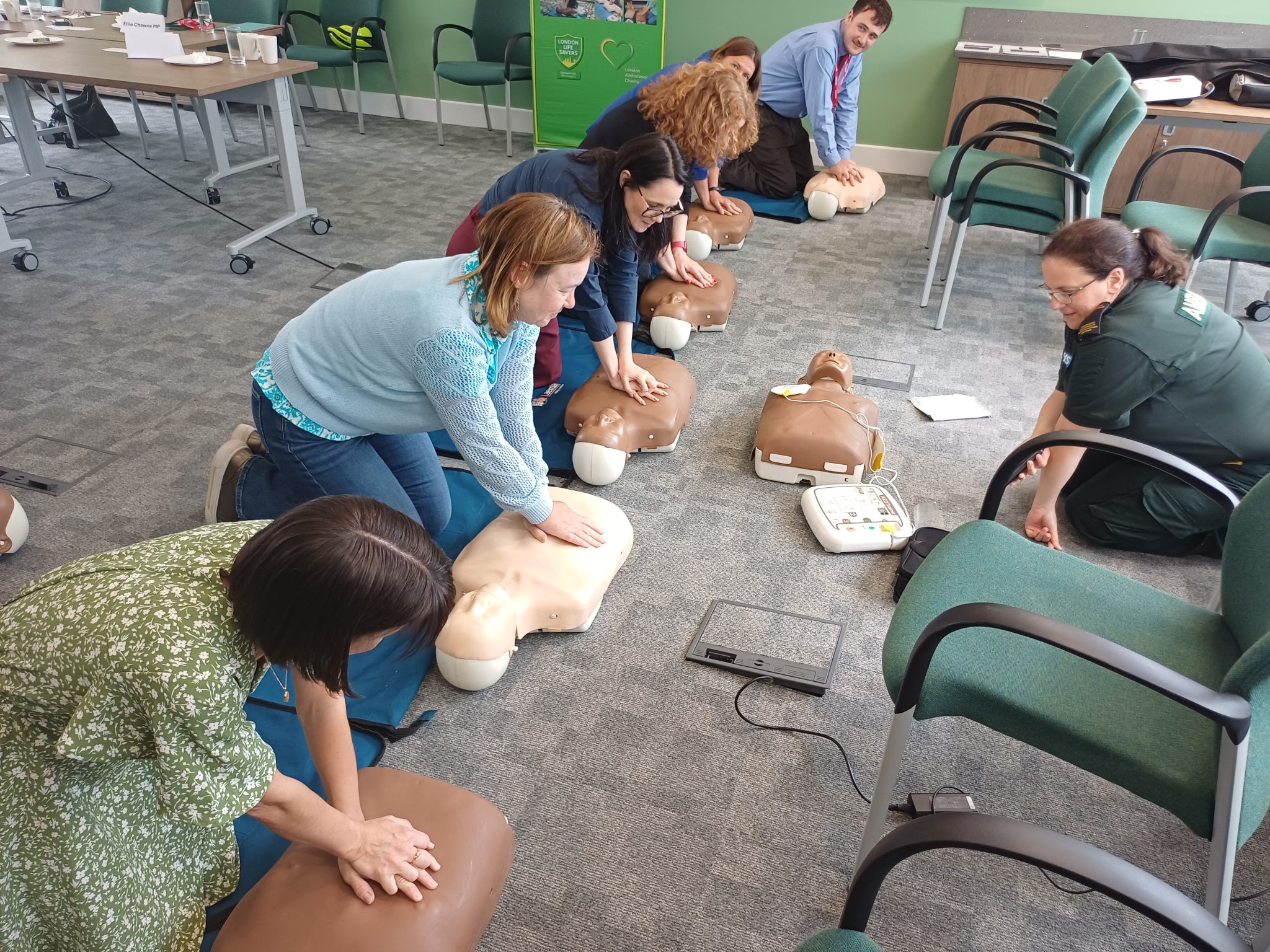 MPs learning how to do CPR