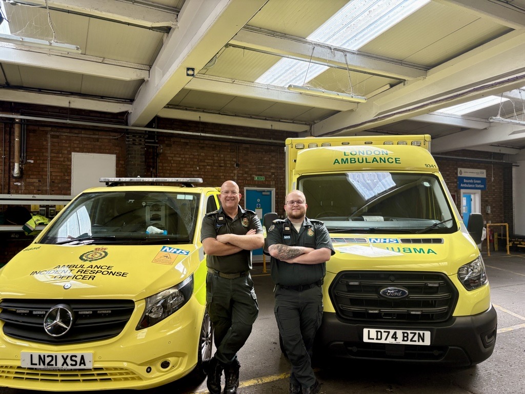 Father and son who work for the London Ambulance Service