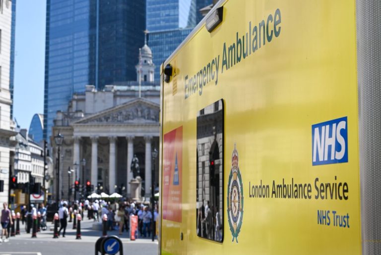 ambulance in central London