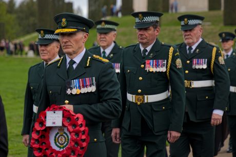 London Ambulance CEO Jason Killens laying a wreath at TASC Memorial